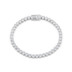 3mm TENNIS B'L WHT BEZEL, 18cm